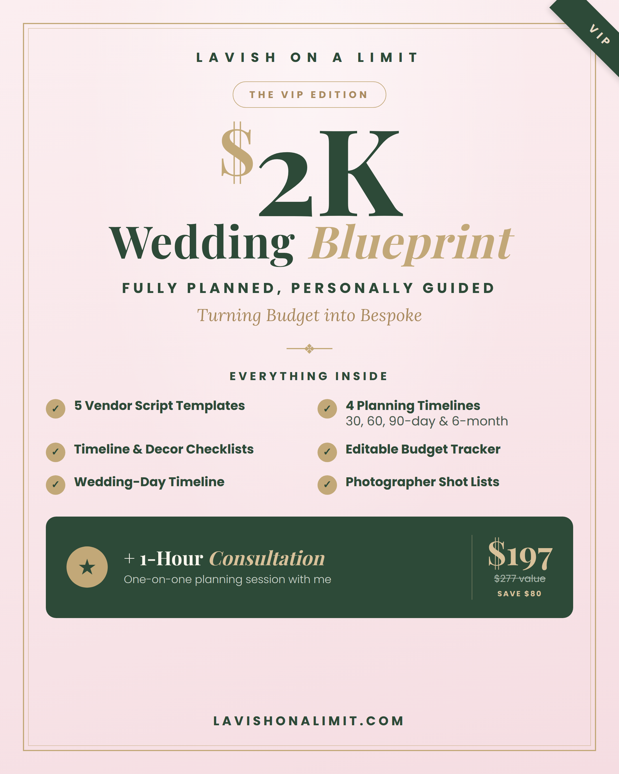 VIP Wedding Planning Blueprint $2K in under 2 Weeks