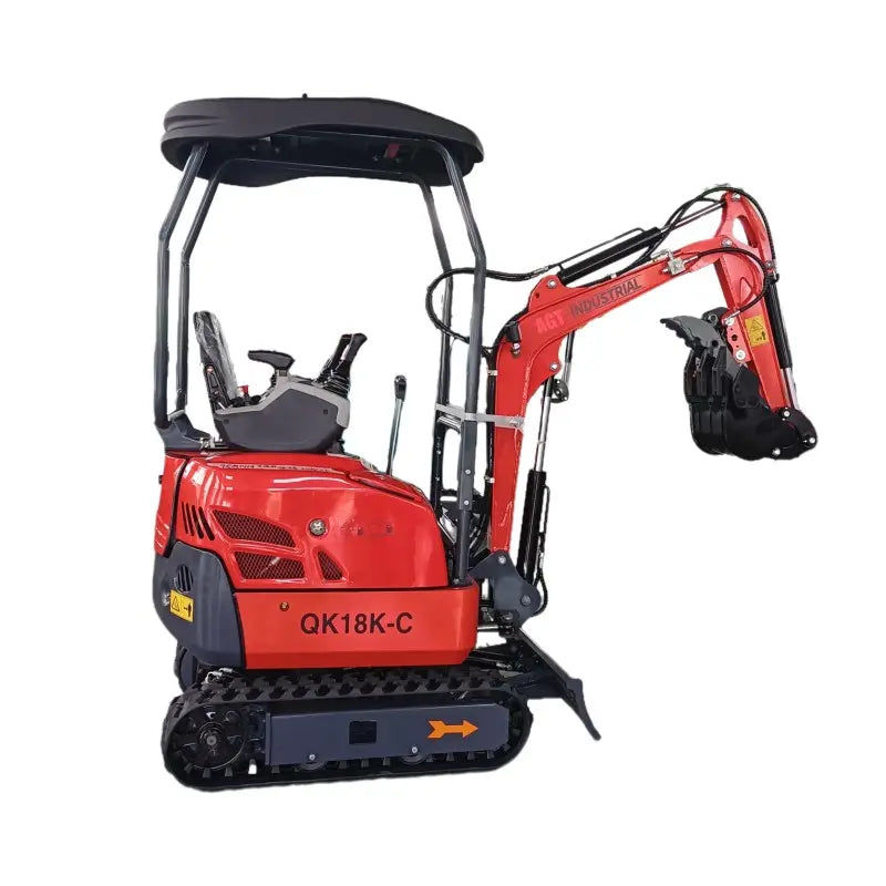 AGT QK18K-C 1.4-Ton Kubota Diesel Mini Excavator with Hydraulic Thumb