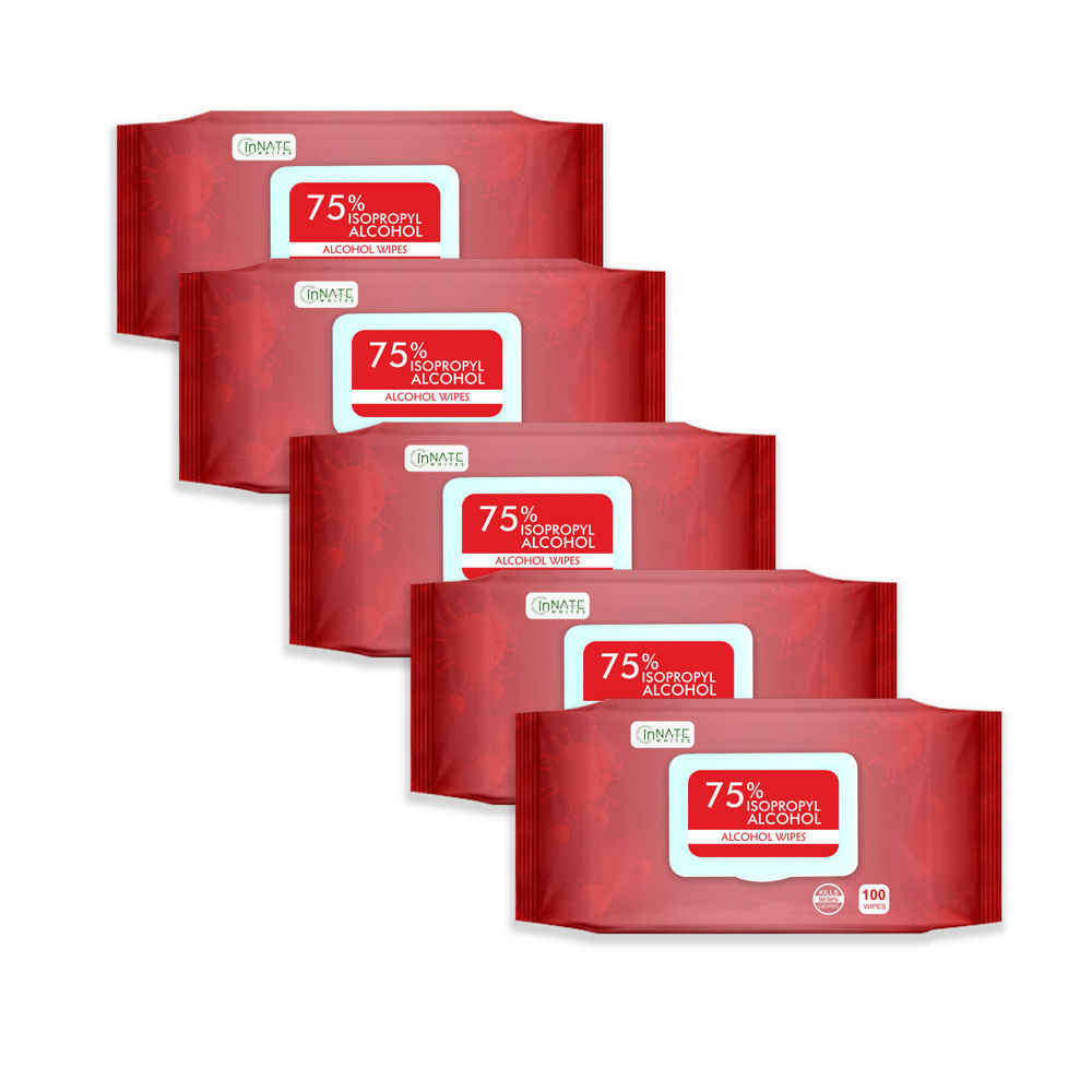 75% Isopropyl Alcohol wipes for hand and surface sanitization and cleaning