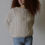 Thumbnail: CREAM COLORED OPEN KNIT SUPER SOFT CHENILLE PULLOVER SWEATER #4116