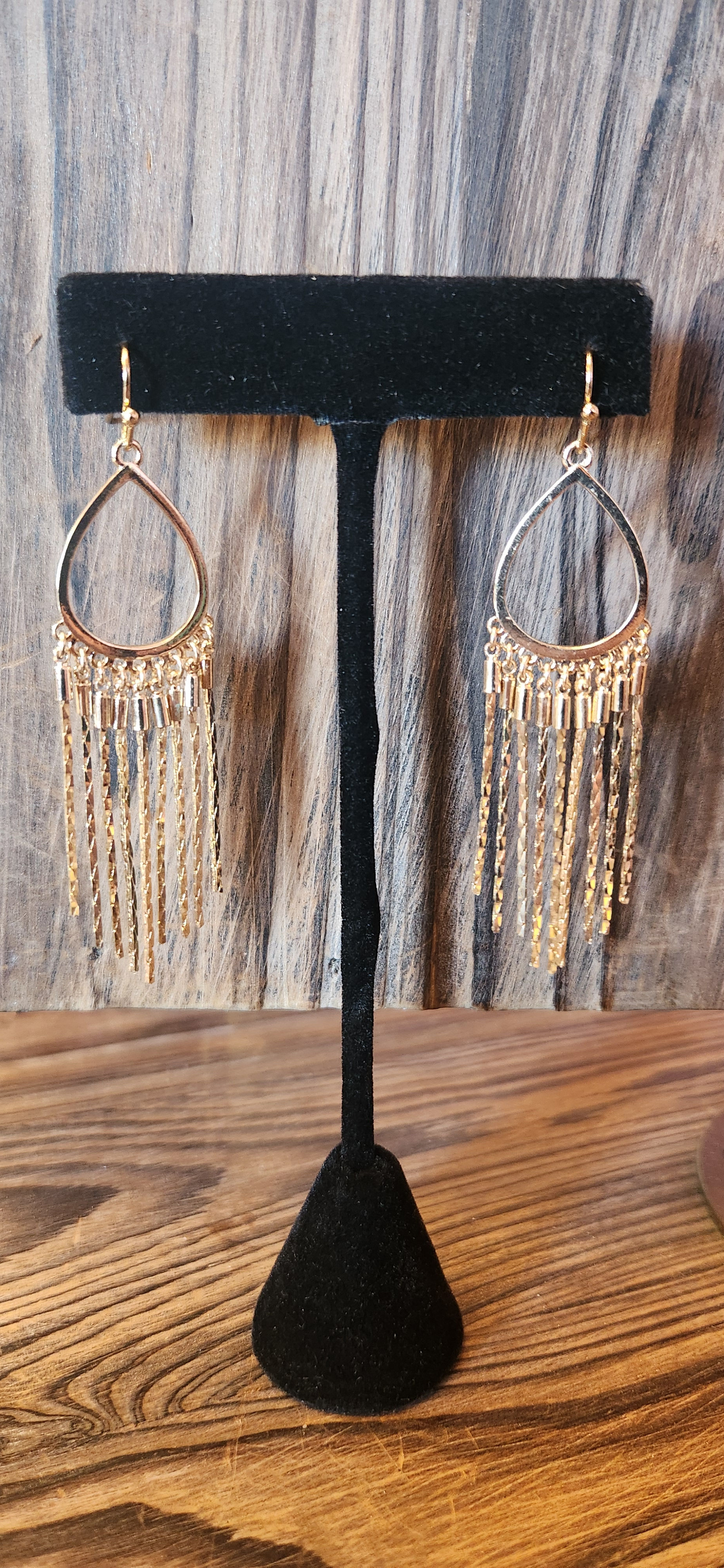 RAIN JEWELRY BRAND GOLD CHAIN FRINGE TEARDROP EARRINGS #3941
