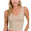 Thumbnail: V-NECK RIBBED SUPER SOFT STRETCHY TANK TOP IN PINK, BLACK OR MOCHA #3745