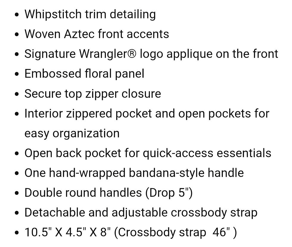 Thumbnail: WRANGLER BRAND WOVEN AZTEC WHIPSTITCH DETAIL CROSSBODY BAG PURSE IN COFFEE #4155
