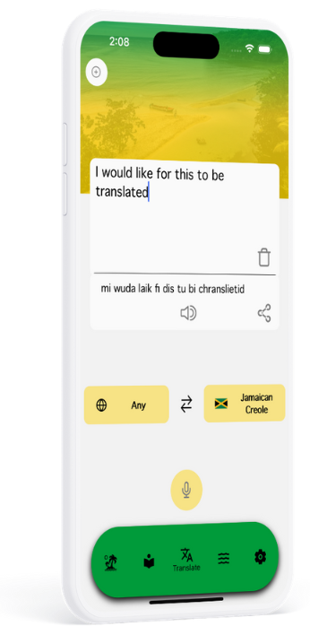 English Being Translated to Jamaican Patois