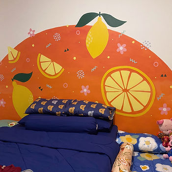 summer mural bedroom