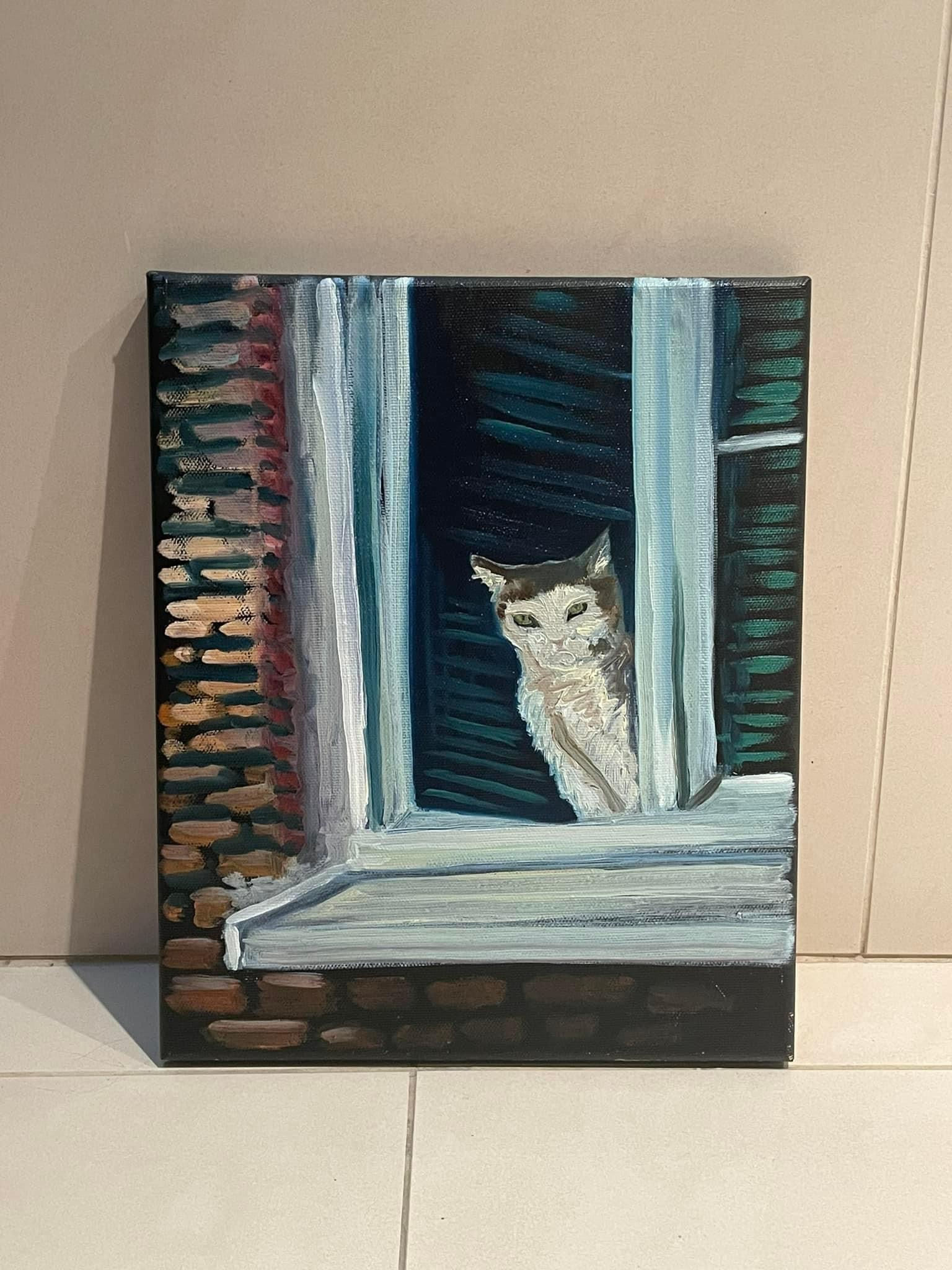 Naburmuszony kot w oknie, 2022