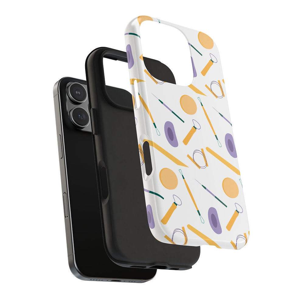 Thumbnail: Pottery Tools Pattern Tough Phone Case | Ceramic Sculpture & Clay Art Tools