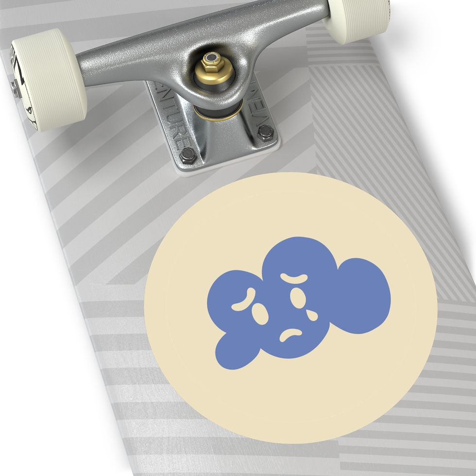 Thumbnail: Cloud Round Vinyl Sticker | Light Theme