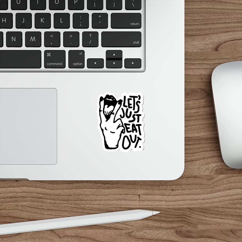Thumbnail: Let's Just Eat Out | Funny Cool Die-Cut Vinyl Sticker | Cute Laptop Decal