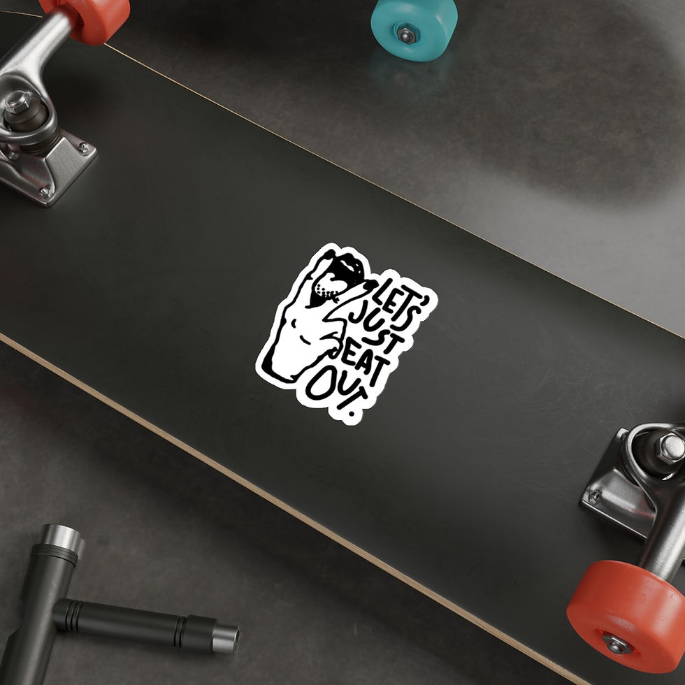 Thumbnail: Let's Just Eat Out | Funny Cool Die-Cut Vinyl Sticker | Cute Laptop Decal