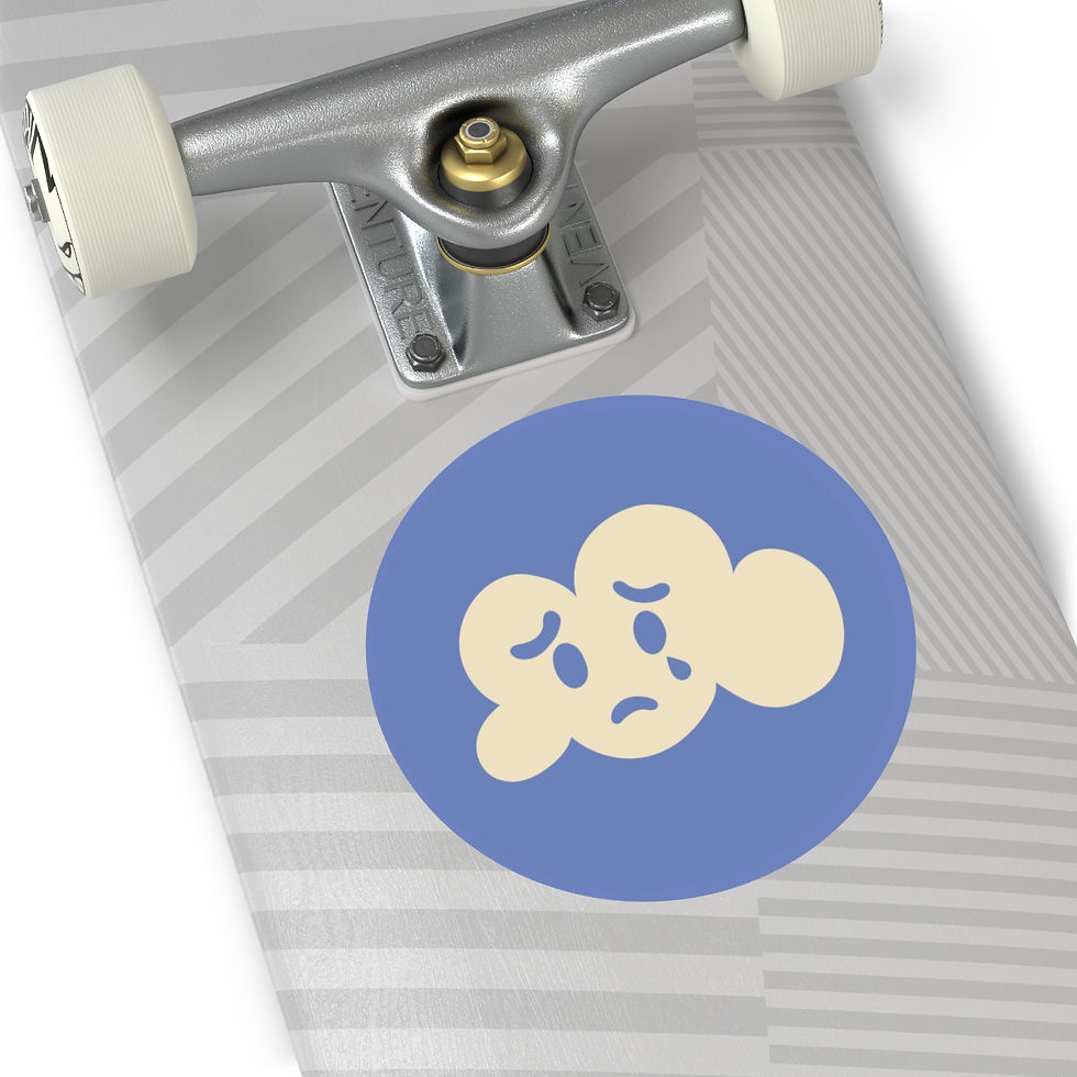 Thumbnail: Cloud Round Vinyl Sticker | Dark Theme