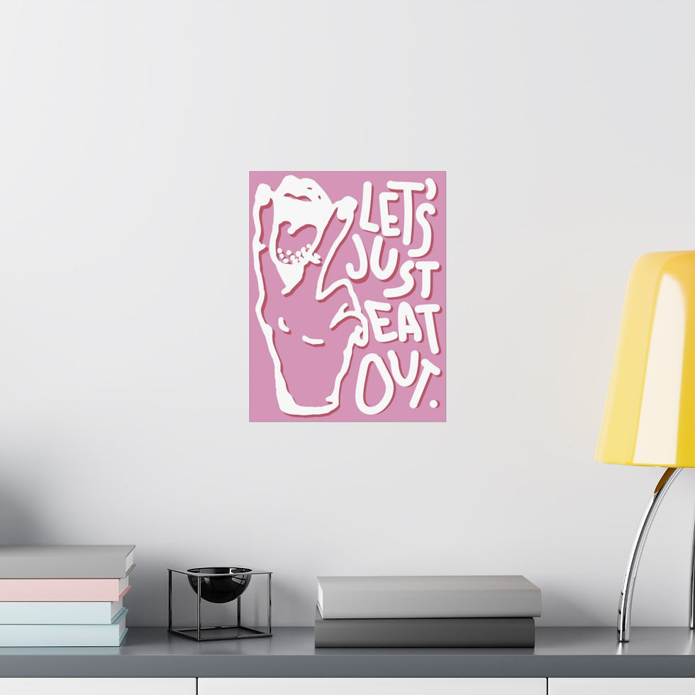 Thumbnail: Let's Just Eat Out | Wall Poster | Art Print | Matte Light Pink | 11x14"