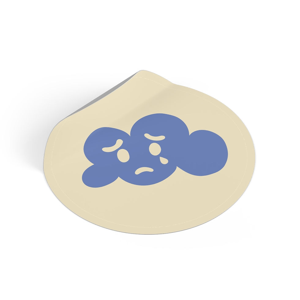 Thumbnail: Cloud Round Vinyl Sticker | Light Theme