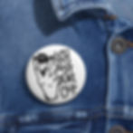Thumbnail: Let's Just Eat Out | Cool, Funny Button | B&W Circle Pin | 2 Sizes Available