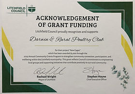 Litchfield Council grant certificate.jpg