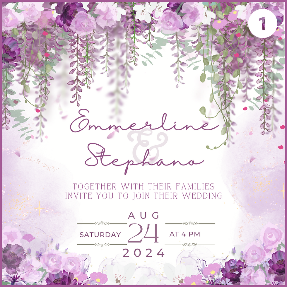 Purple Elegant Wedding/Anniversary Invitation
