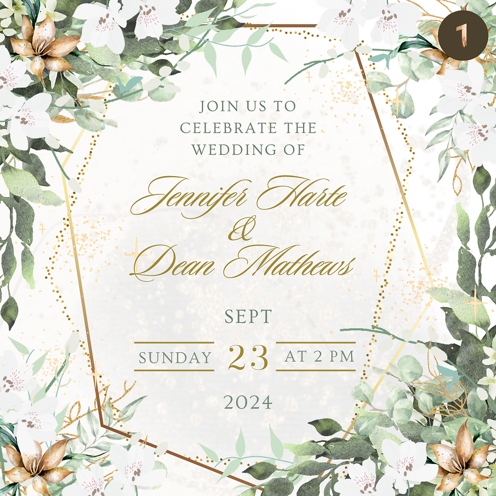 Gold Luxury Wedding/Anniversary Invitation