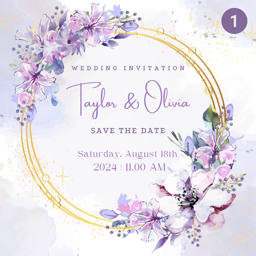 Periwinkle Wedding/Anniversary Invitation