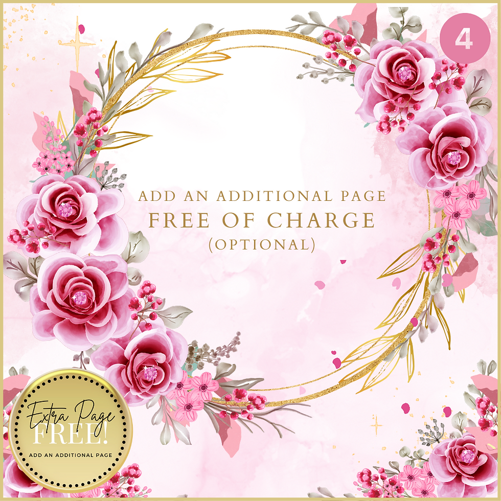 Thumbnail: Pink & Gold Wedding/Anniversary Invitation