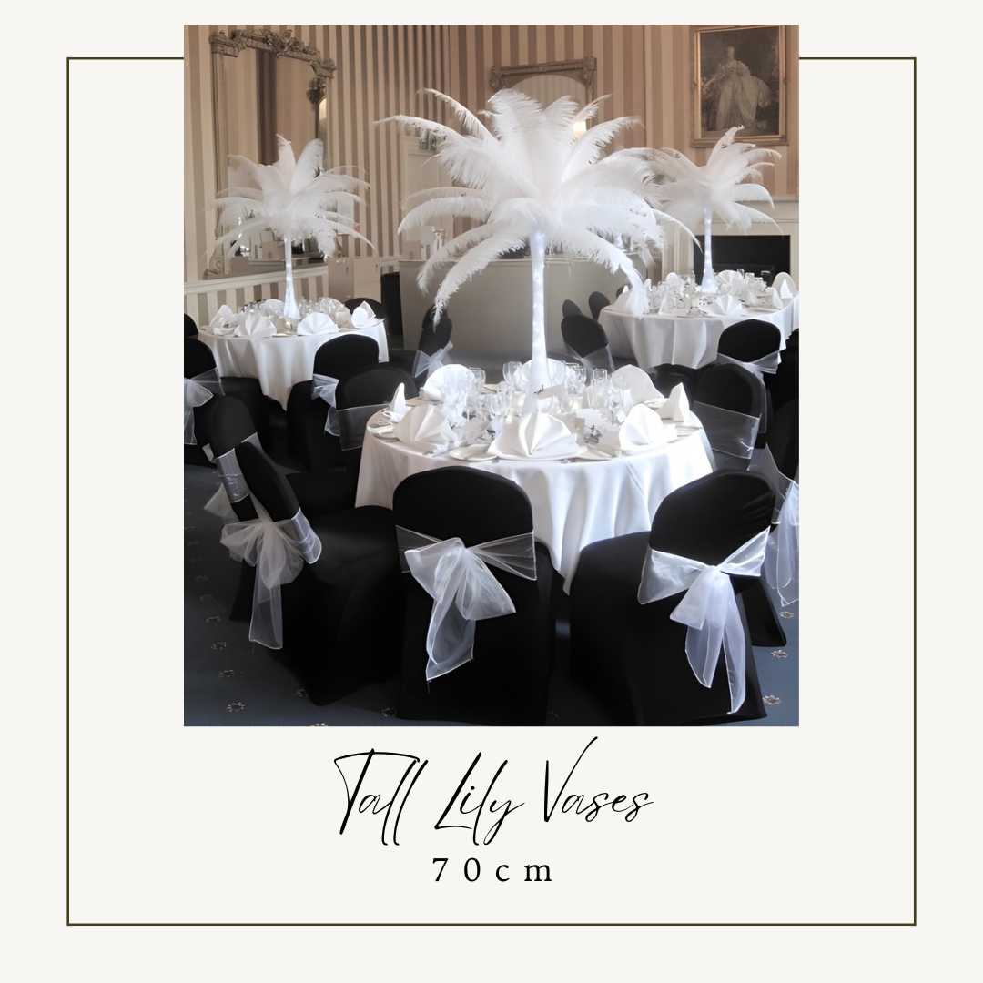Tall 70cm cylinder vase for wedding and party decor