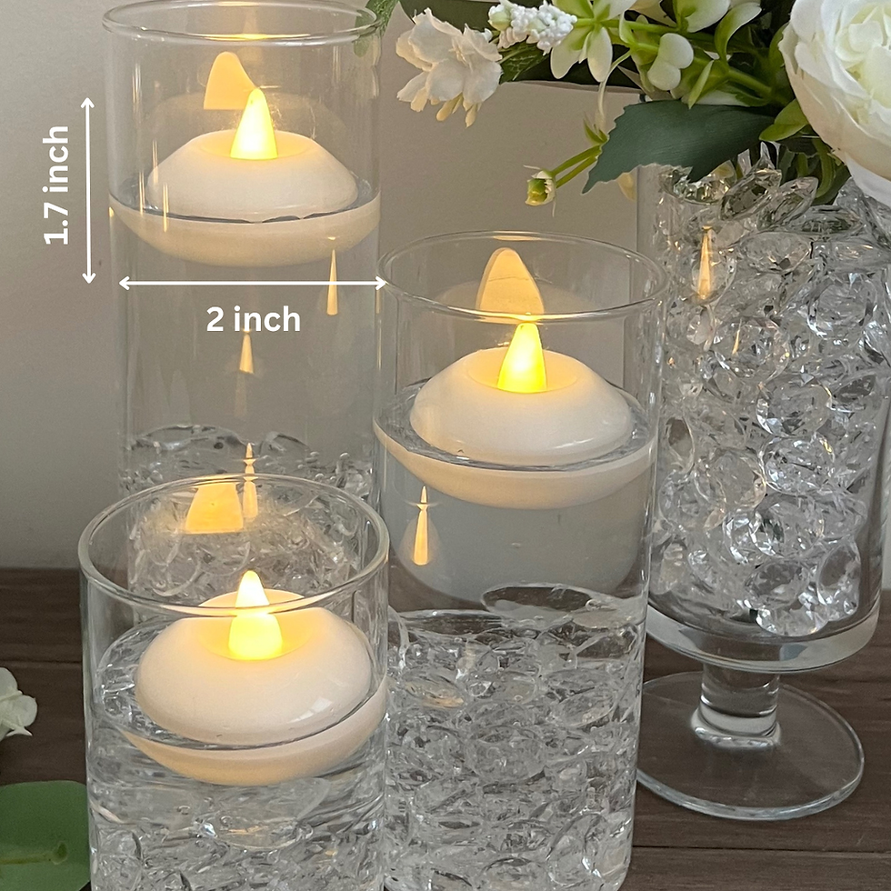 Thumbnail: Water activated floating candle hire for vases and centrepieces