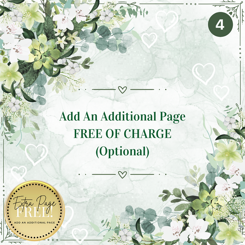 Thumbnail: Green Floral Wedding/Anniversary Invitation