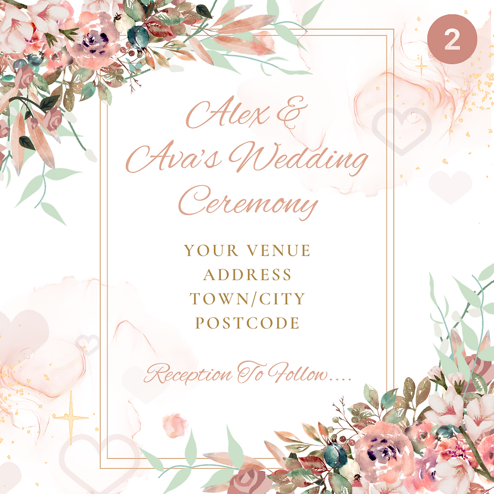 Thumbnail: Peach Wedding/Anniversary Invitation