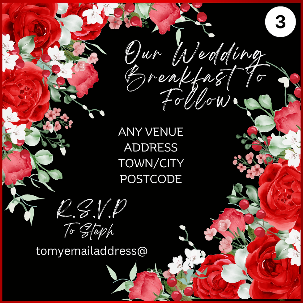 Thumbnail: Red & Black Wedding Invitation