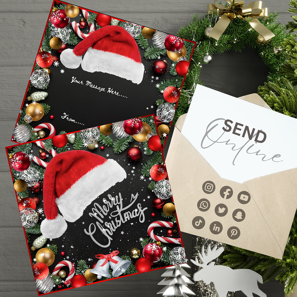 Santa Hat Christmas Message/Ecard Personalised Video