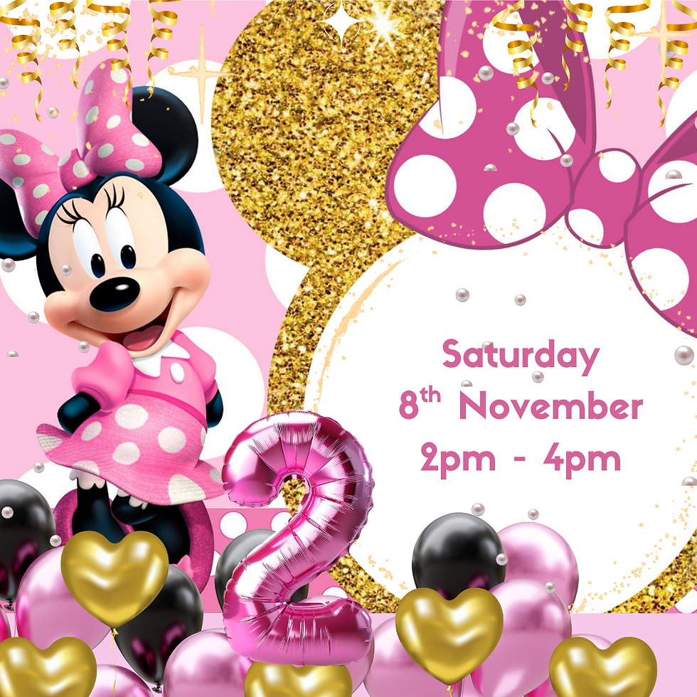 Thumbnail: Minnie Mouse personalised animated digital birthday invitation, add your own photo or video.