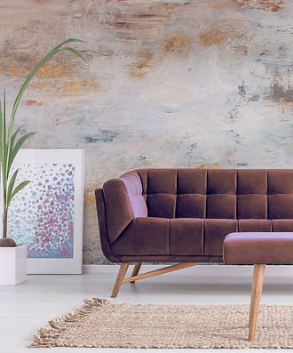 fototapet cu textură abstractă inspirată din natură, în nuanțe de crem, gri și accente calde – potrivit pentru livinguri elegante și interioare moderne – fototapet Accent Decor Clu