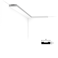 Profil tavan dreptunghiular SX194 Orac Decor, cornișă 2 cm H pentru interioare minimaliste, modernă, vopsibilă – Accent Decor Cluj