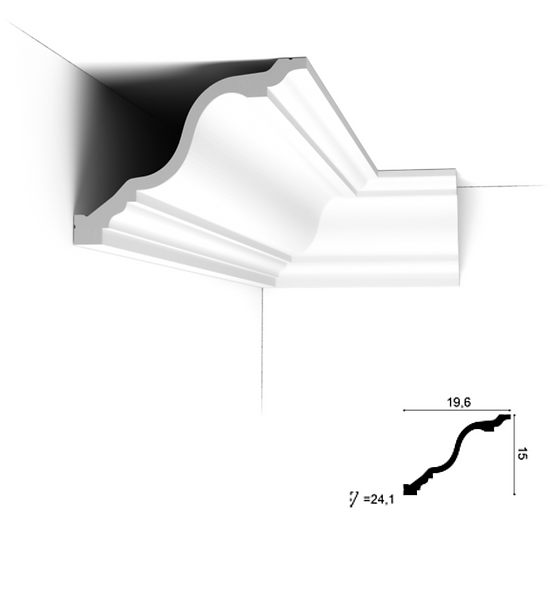 Cornisă Orac Decor C334, profil tavan decorativ clasic 15 cm Cluj