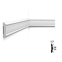 Profil decorativ P7030 din poliuretan, cu motiv clasic de medalioane ovale. Înălțime 8,5 cm. Potrivit pentru amenajări elegante în stil tradițional. Lavabil. Disponibil la Accent Decor Cluj.
