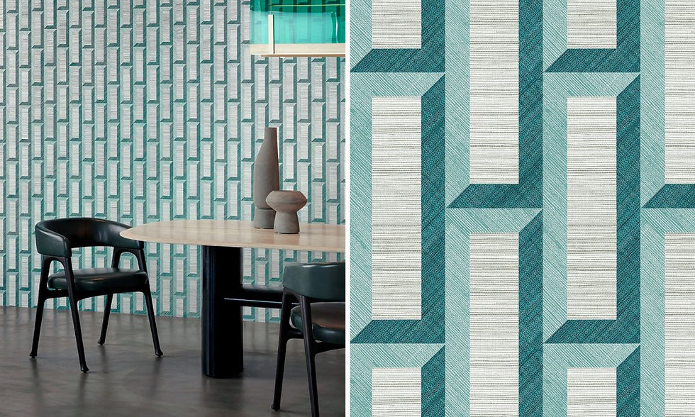 Miniatură: tapet cluj, tapet marquieterie,tapet accent decor,tapet arte,tapet fibre naturale, tapet natural, tapet cu geometrie