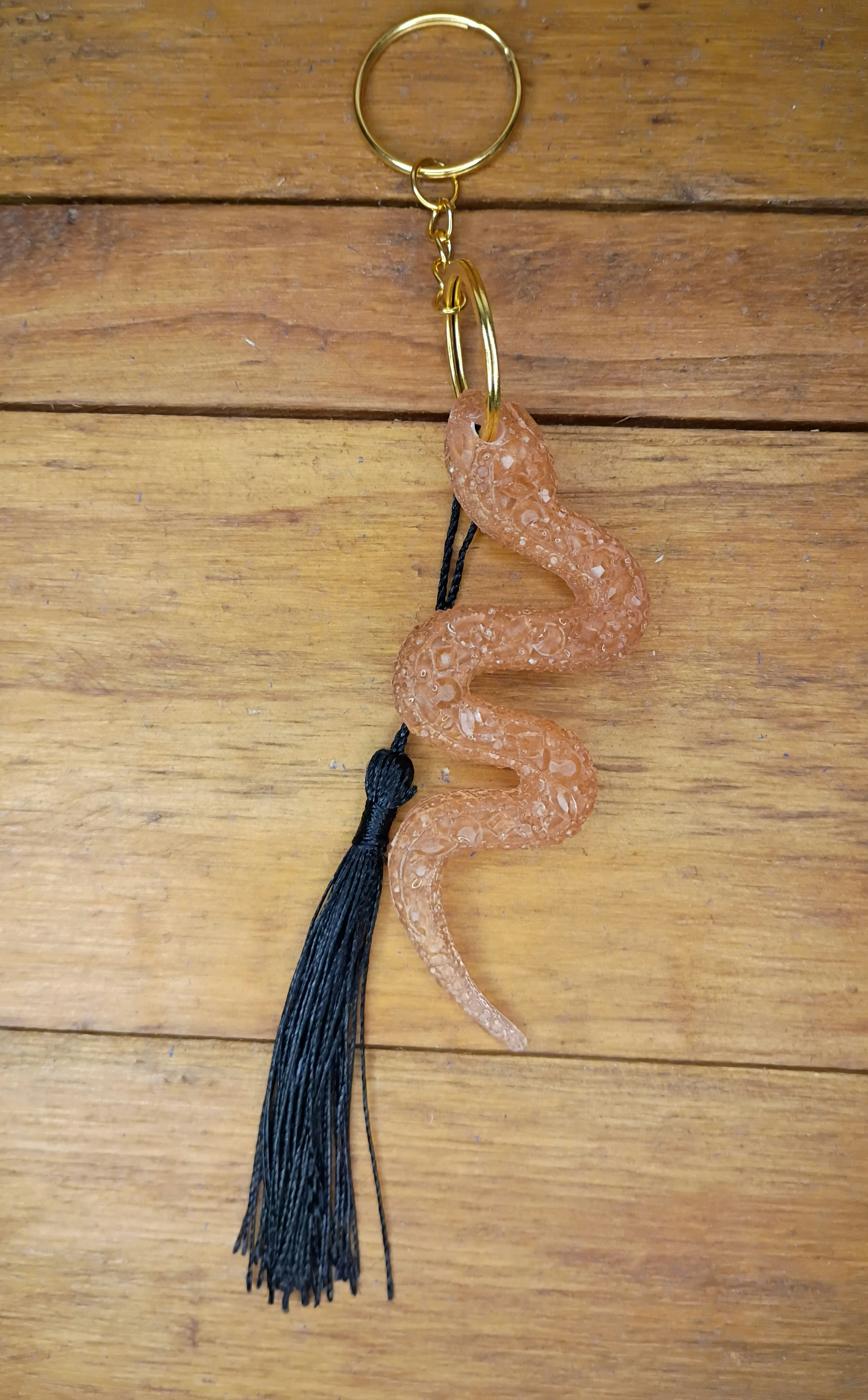 Copper snake black tassel