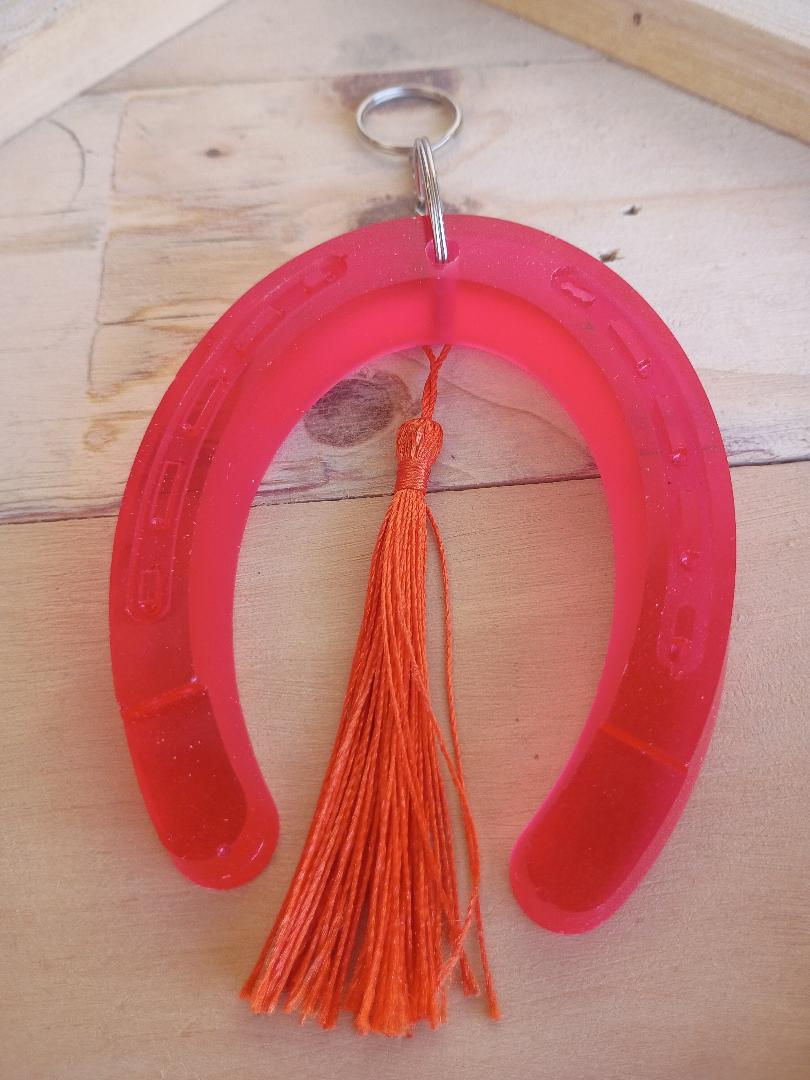Thumbnail: Red  Horse Shoe / Orange Tassel