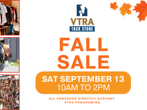 Upcoming Fall Tack Sale