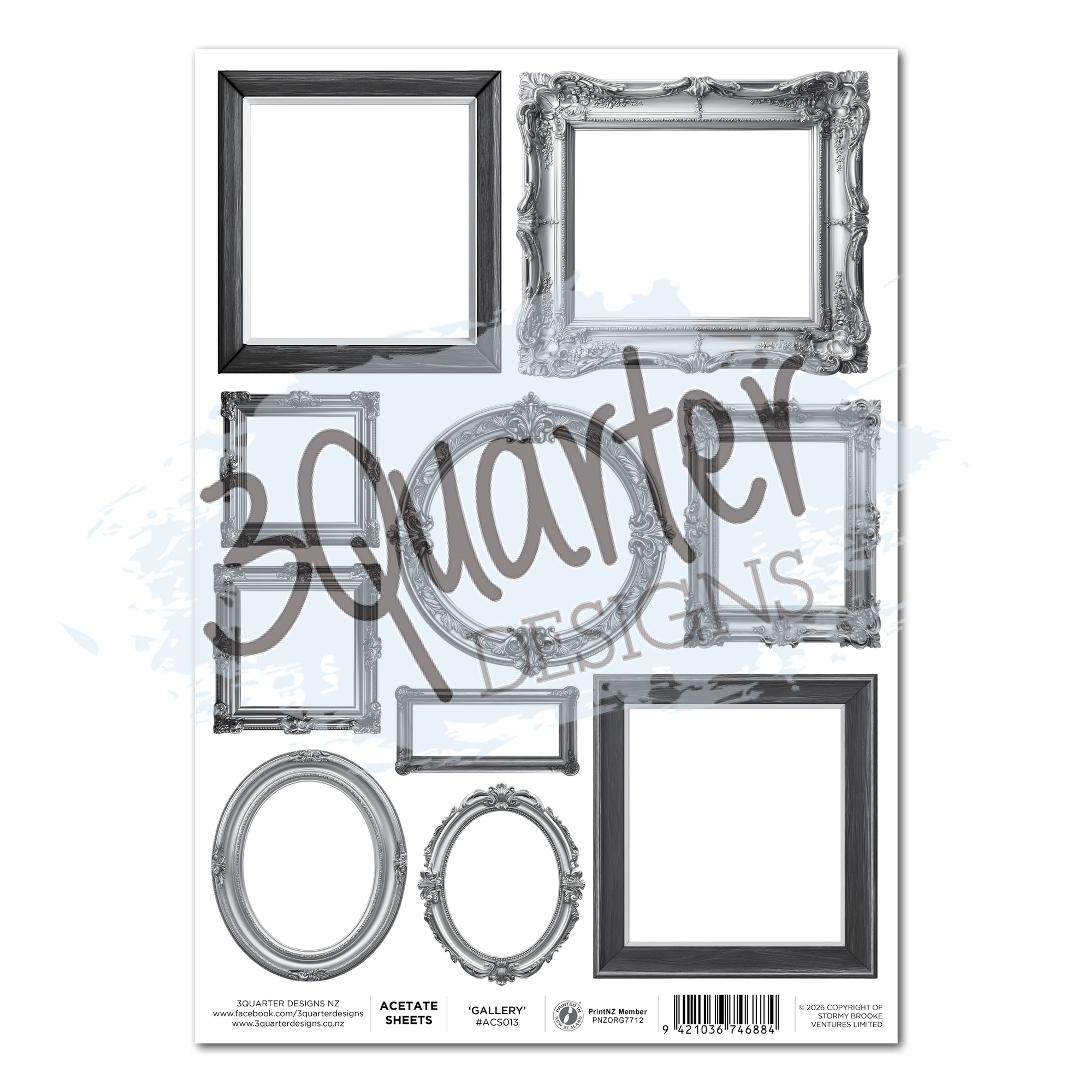 Timeless Gallery - A4 Acetate Sheet August 2026