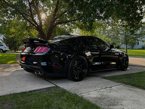 Black gt mustang showroom shine from paint correction done mobily