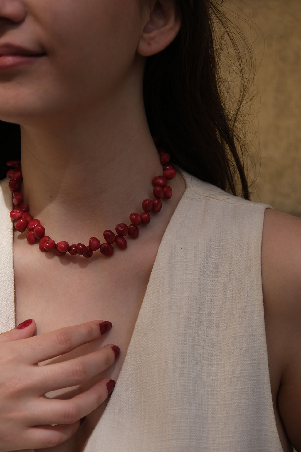 Coralé - Kırmızı Mercan Kolye