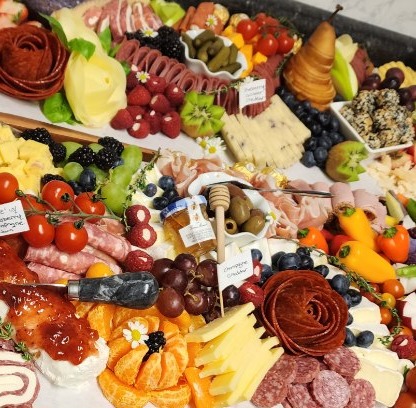 Arranged Food and Objects