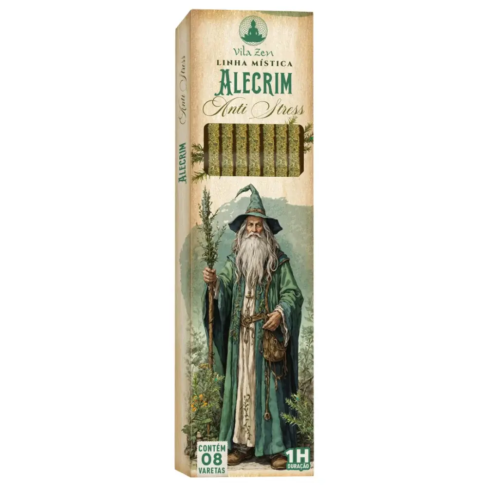 Incenso Vila Zen Natural Magos Vareta - Alecrim