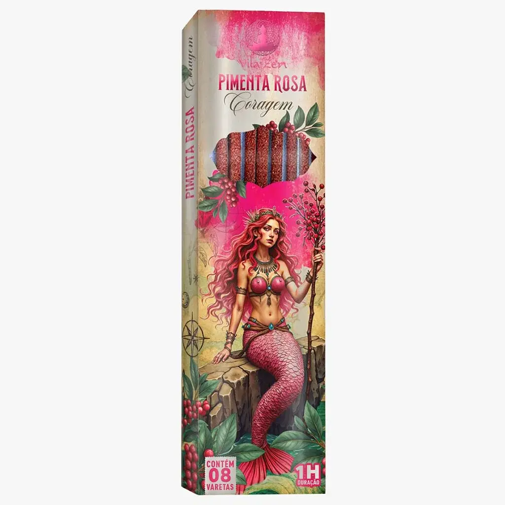 Incenso Natural Vila Zen - Encanto das Aguas - Pimenta Rosa
