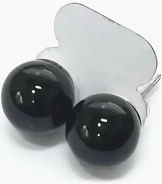 Brinco Bolinha de Pedra Obsidiana