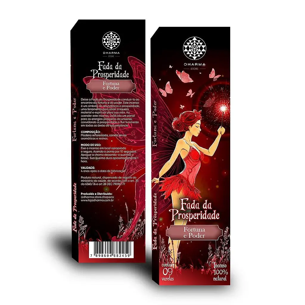 Incenso Dharma Natural Vareta - Fada da Prosperidade