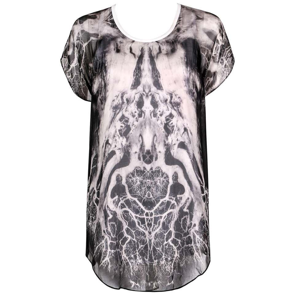 Alexander McQueen "Tree Print" Overlay Blouse