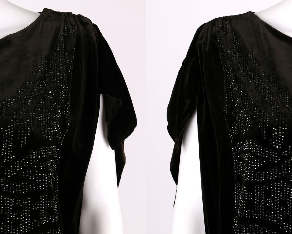 Thumbnail: Adair Paris c.1922 Beaded Flapper Dress