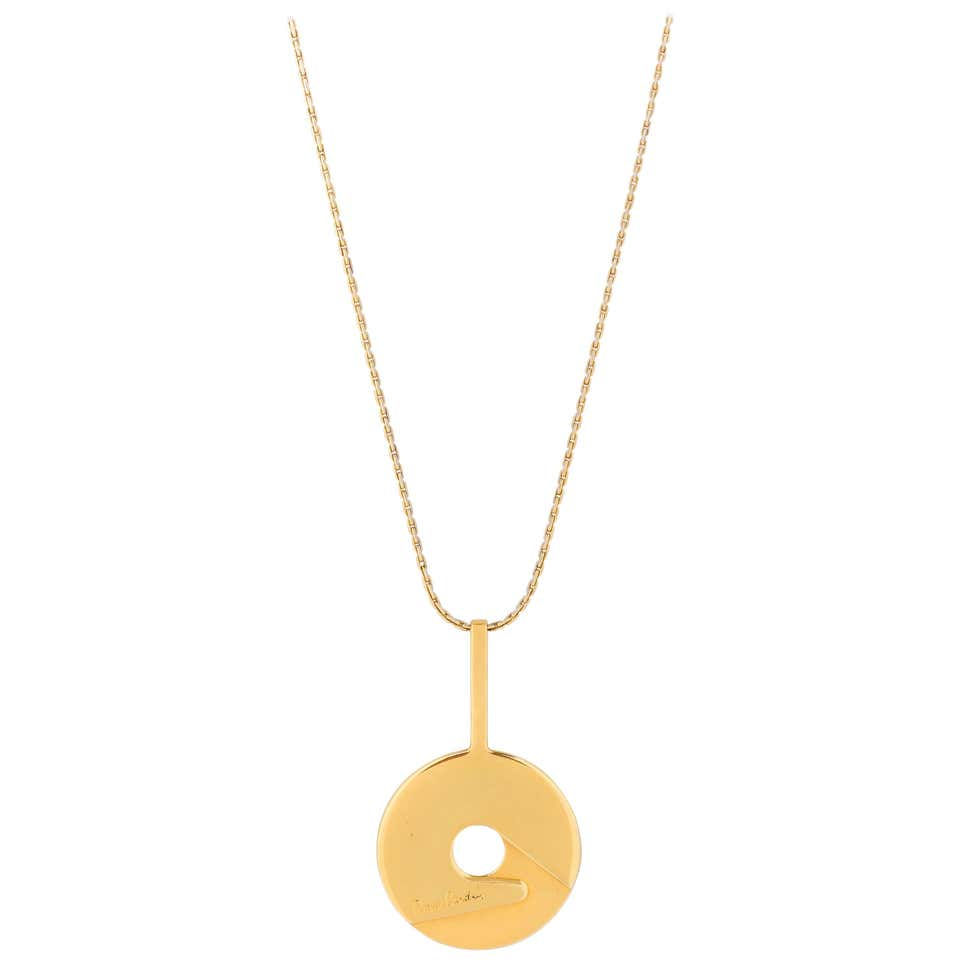 Pierre Cardin Disc Pendant Necklace