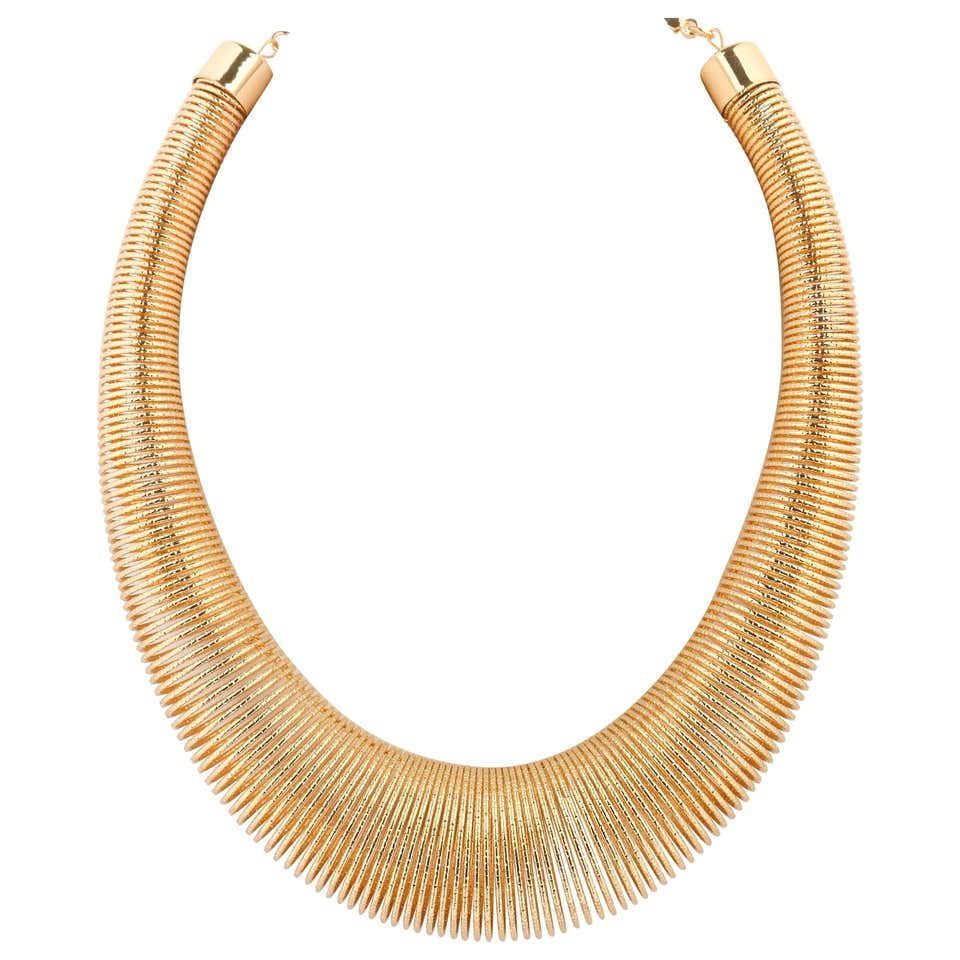 Versace Ugo Correani Coil Spring Necklace